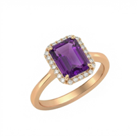 Anello Gazzola Gioielli Donna Amuleto in Oro rosa Quarzo 2.03 Ct AN-1233-16-3-9-13-AM-OT-N-DEF-VS - AN-1233-16-3-9-13-AM-OT-N-DEF-VS